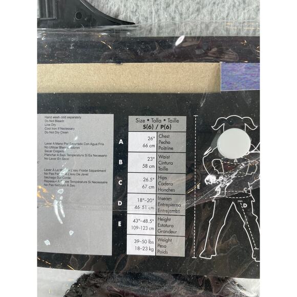 Disney Villains Costume Girls Small (6) Cruella 101 Dalmatians Kids Children NWT - Picture 5 of 5